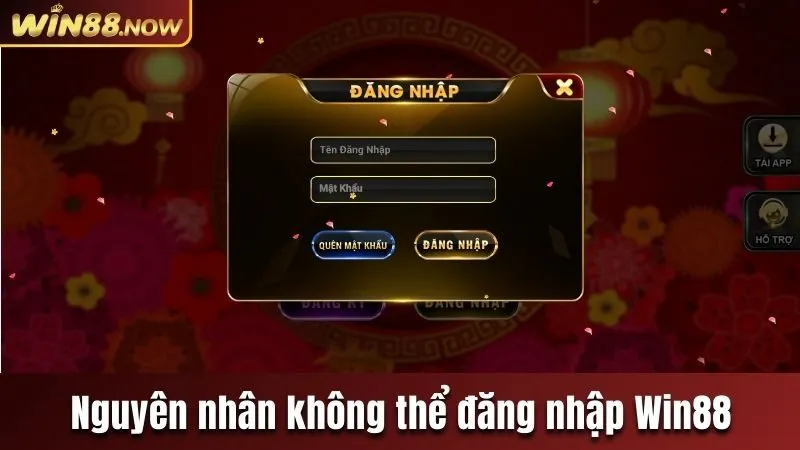 Nguyên nhân không thể đăng nhập Win88